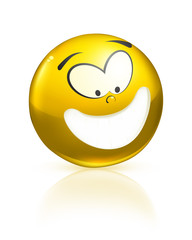 Smiling icon, yellow