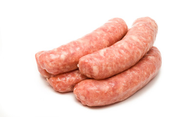 Rohe fränkische Bratwurst