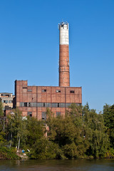 Fototapeta premium old abandoned industrial building