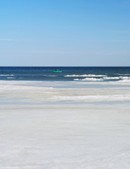 Fisherman in the boat.