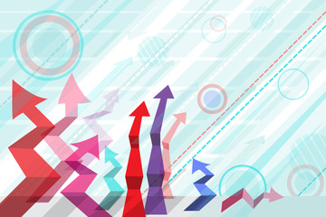 curved arrow colored and dynamic