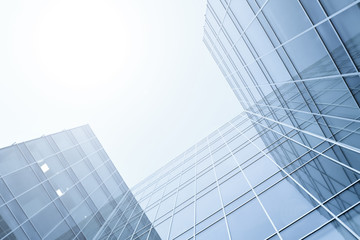 Fototapeta na wymiar glass building perspective view