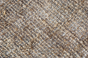 background texture of an ancient brown jute material