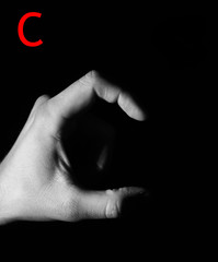 Finger Spelling the Alphabet - Letter "C"