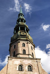 Saint Peter's church in Riga, Latvia - obrazy, fototapety, plakaty