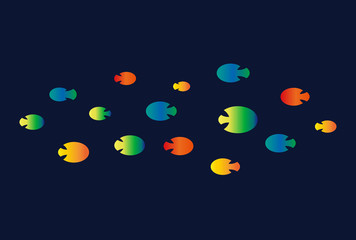 Colorful Fish background, vector