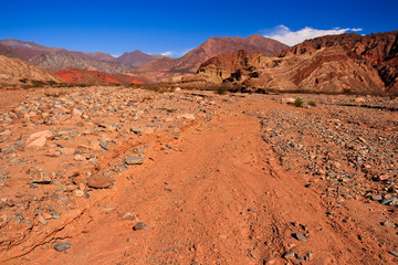 Fototapeta na wymiar Argentina Desert Red Rock Lands