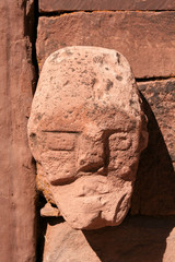 Wall of Tiahuanaco stone face b