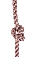 Rope with tie isolated over white background