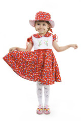 Fan little girl smiling.