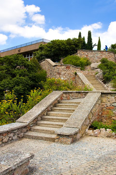 stone stair in mountains