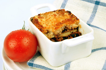 Lasagnes et tomate cerise
