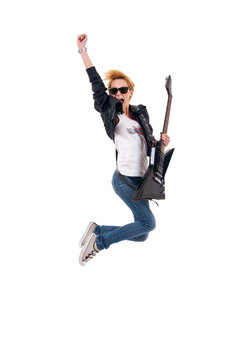 guitarist jumps