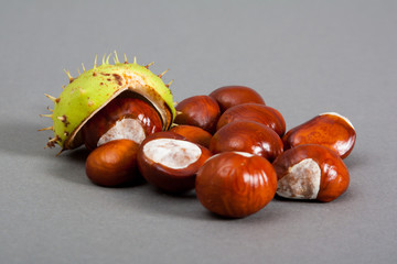 Kastanie mit Schale