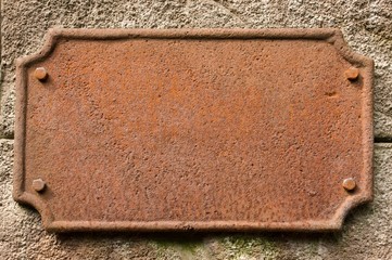 Rusty plate