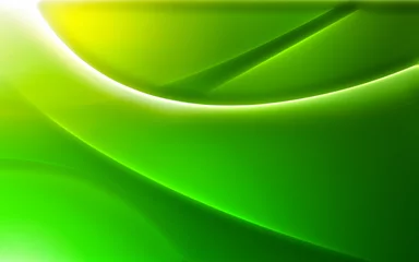 Photo sur Plexiglas Vague abstraite Fractale de lueur verte