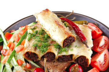 cannelloni with tomato and peppers