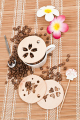 Coffee stencil template