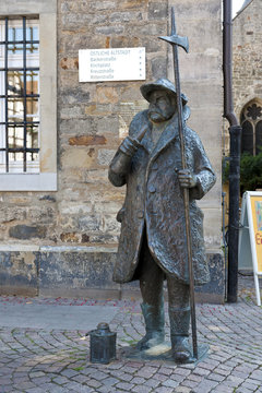 Der Nachtw&auml;chter auf dem Marktplatz in Rinteln