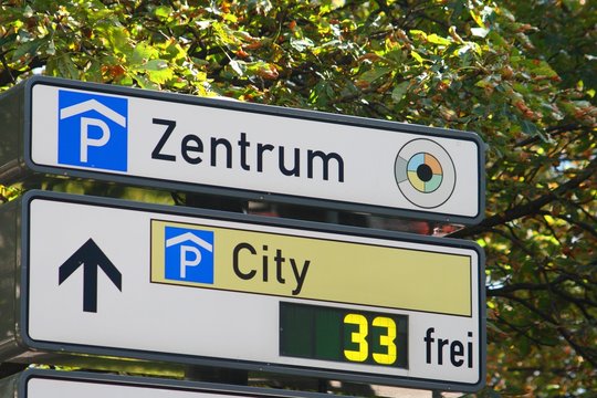 Parkleitsystem in M&uuml;nchen