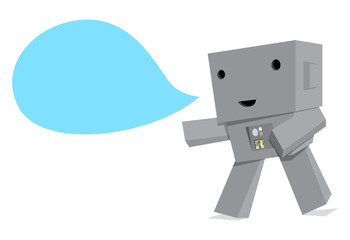 Robot with Speech Bubble