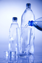 Water bottle background