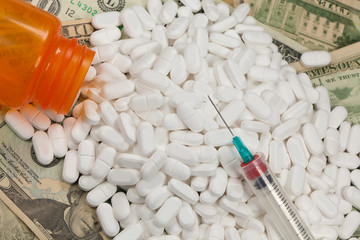Painkiller, prescription drugs, money