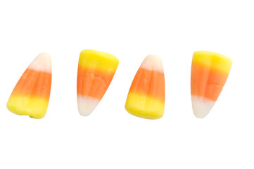 Halloween Candy Corn Isolated on White