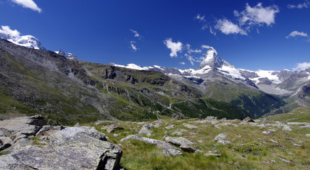 Fototapeta na wymiar Wandergebiet Zermatt_Matterhorn