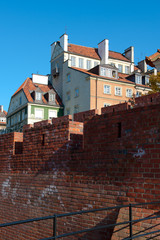 Walls of Old Town in Warsaw