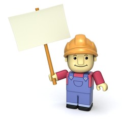 builder holding blank board