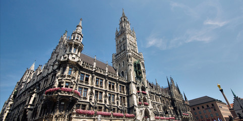 Neues Rathaus in München. New town hall. Germany.