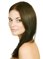 Naklejka premium Beautiful Girl Face.Perfect Skin.Natural Beauty