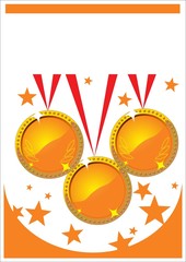Three golden medals