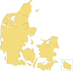 Map Denmark Simple