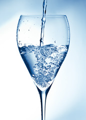 glass with fresh water