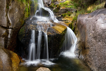 Beautiful waterfall at the national park, Portugal