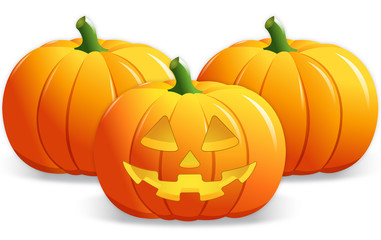 Jack-o-lantern and Pumpkins