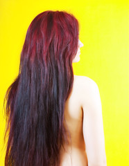 Fototapeta premium Portait of long haired girl