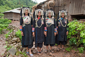 Hill tribe group in Laos