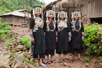 Foto op Canvas Akha Gruppe in Laos © thongsee