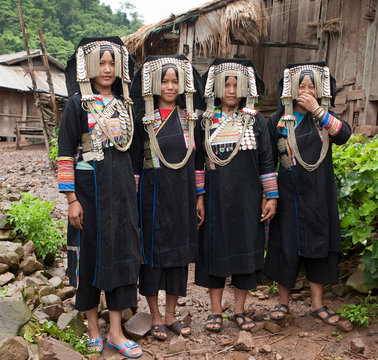 Akha Pixo Group Phongsali In Laos