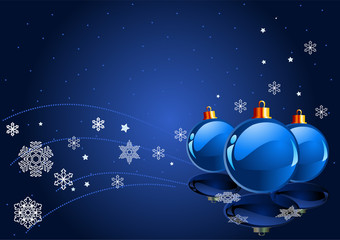 Fototapeta na wymiar Abstract Blue Christmas Background