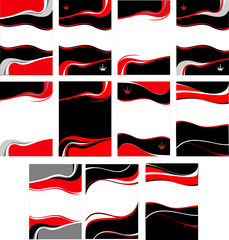 Vector background in it is black & red scale