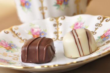 dark and white chocolate