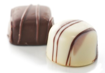 dark and white chocolate