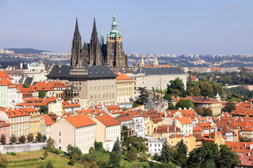 Fototapeta premium View on the autumn Prague gothic Castle