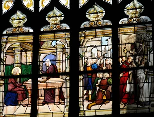 Schilderijen op glas France, vitraux de l’église de Honfleur © PackShot