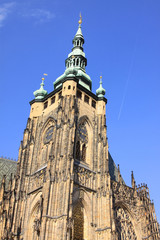 Fototapeta premium Detail of gothic St. Vitus Cathedral in Prague