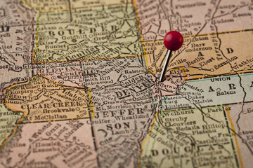 Denver and central Colorado map